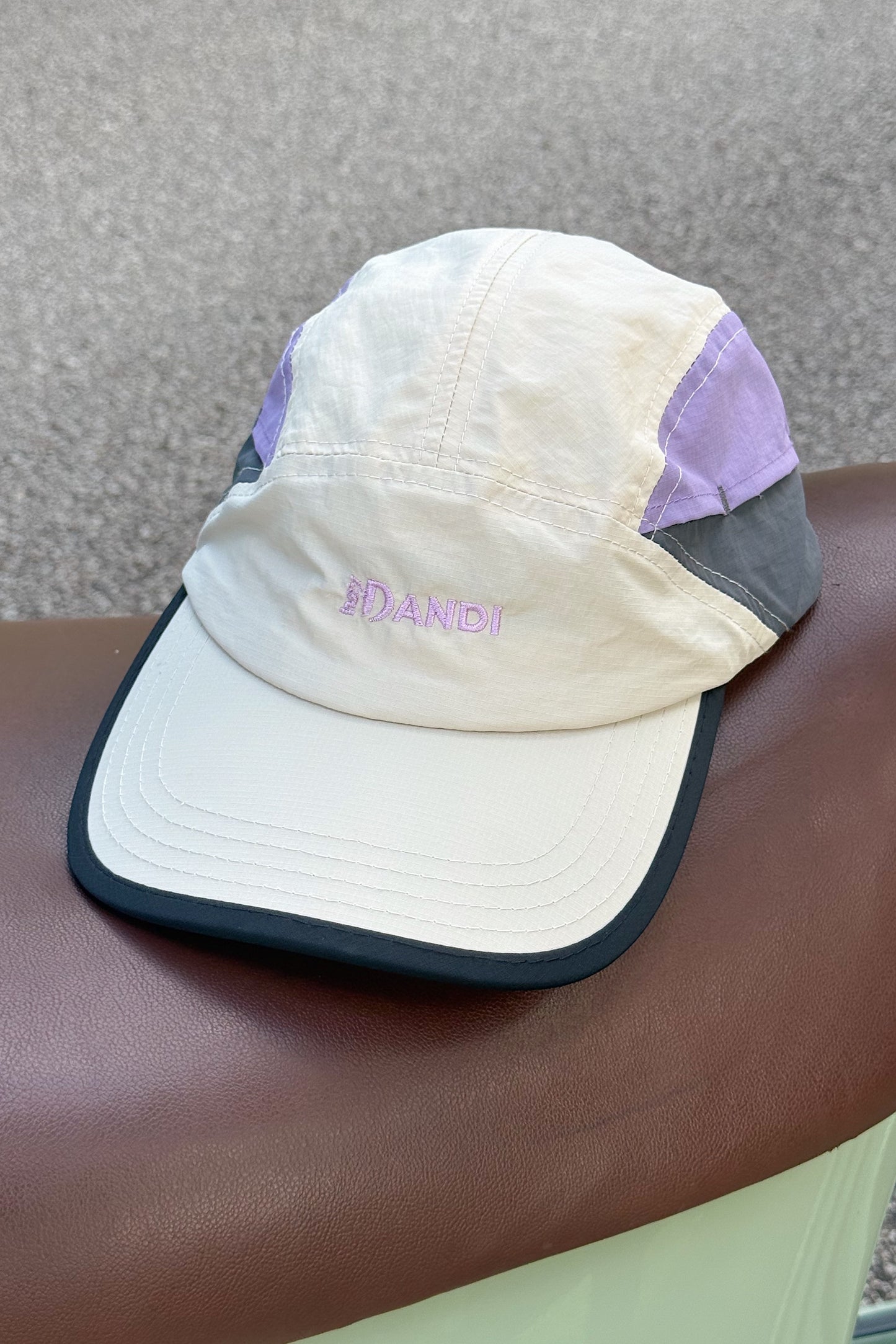 Cream //Violet & Grey// Outdoor 5-Panel Cap